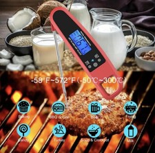 Instant Read Meat Thermometer for Kitchen Cooking, RED