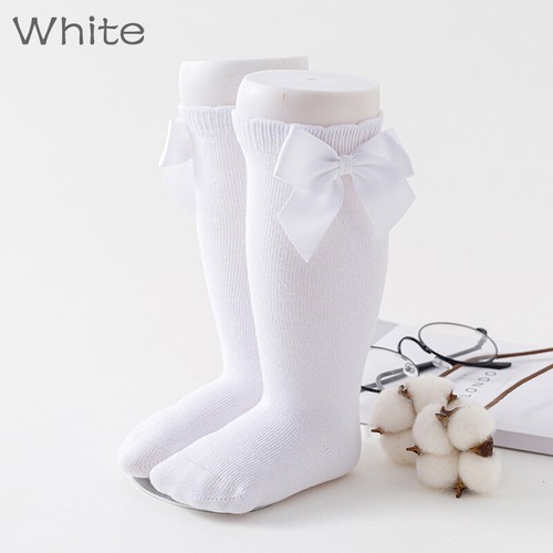Bebés Niños Calcetines Hasta la Rodilla Español Romaní Algodón Cinta Lazo Niño Niñas 0-4 Edad - Imagen 13 de 20