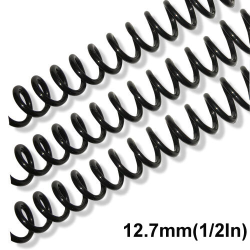 100Pcs/Box 1/2in 12.7mm Plastic Spiral Coil Supply for Binder Machine Notebook - Picture 1 of 3