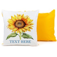 Personalised Sunflower Outdoor Cushion Cover Waterproof Floral Garden Pillow