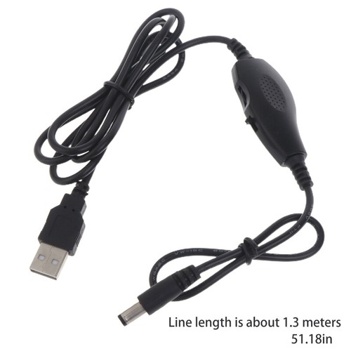 USB 5V to 9V 12V 0.5A 5.5x2.1mm ON OFF Cable for Speakers/Router/LED - Picture 8 of 8