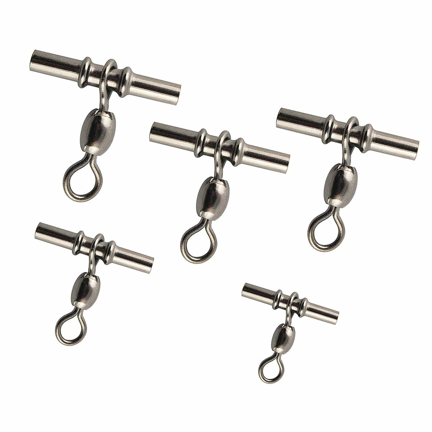 2050pcs Fishing Crimp Swivel Crossline Crane Swivel Tackle Connector 32/0 eBay
