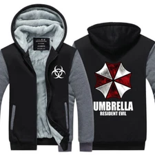 Resident Evil Mens 3D Sweater Coat Warm Zipper Hoodie Fleece Jacket Coat Tops