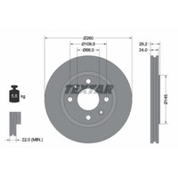 Textar 2X Bremsscheibe Vorne Ø260 Mm Beschichtet FüR Peugeot 406 8B 1.8 16V