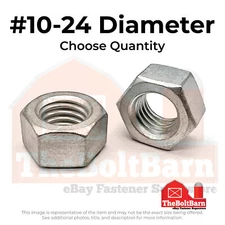 #10-24 Aluminum Finished Hex Nuts (Pick Quantity)