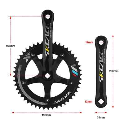 ピスト クランク 165mm 144bcd 48T 165mm 144BCD Track or Road Bike Crankset Fixed Gear