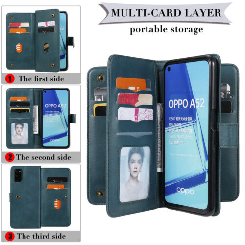 Leather Flip Card Wallet Phone Case For OPPO Realme 9 Pro A96 Reno 7 Find X5 Pro - 第 2/18 張圖片