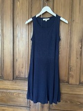 Loft Sleeveless Blue Navy Casual Summer A-Line Short Knit Dress Small