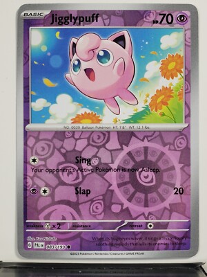 REVERSE HOLO Jigglypuff 083/193 NM / M - Paldea Evolved Pokemon