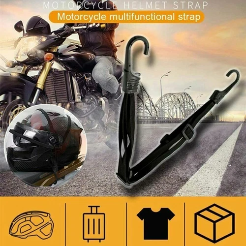 Motorcycle Retractable Helmet Luggage Elastic Rope Strap Net Holder Hook Buckle - Picture 5 of 12