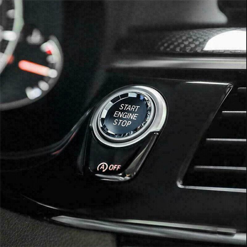 Crystal Engine Start Stop Push Button Cover Black For BMW F20 F23 F30 F32 F10