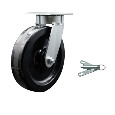 8 Inch Kingpinless Phenolic Wheel Swivel Caster with Swivel Lock Service Caster