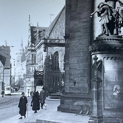 Antique 1920s City Of Bremen Germany Stereoview Photo Card V2906