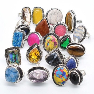 Wholesale Bulk Lots 50pcs Mixed Variety New Fashion Natural Stone Lady