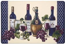 ANTI-FATIGUE NONSLIP FLOOR MAT (18" x 30") PVC, WINE & GRAPES, CHATEAU by Achim