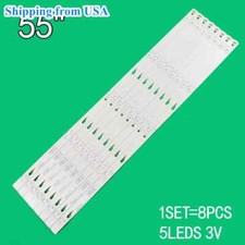 LED Strips 8 for Insignia 55L510U18 55D1600 55U36EBC 006-P1K3486A NS-55D421NA16