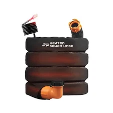 15FT Sewer Hose with Heated Sleeve,Black Rv Sewer Hose kit ，Sewer Hose fo