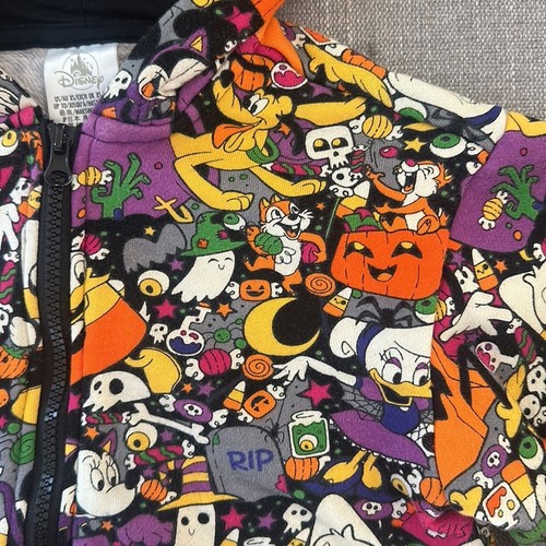 Disney Parks Youth Halloween Mickey and Friends Full Zip Hoodie Size XS (4) - Picture 4 of 11