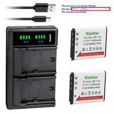 Kastar Battery LTD2 USB Charger for NP-110 NP-160 Casio Exilim EX-Z2300 Camera