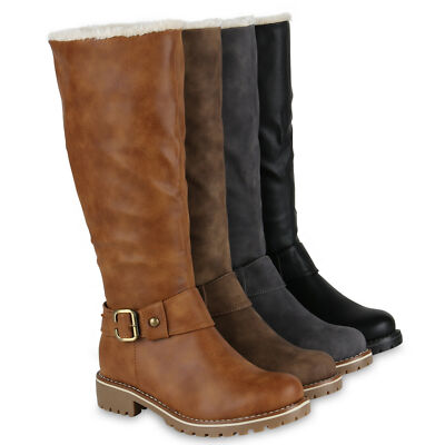 Damenstiefel Motorrad Stiefel Winter Warm Gefütterte Damen Stiefel