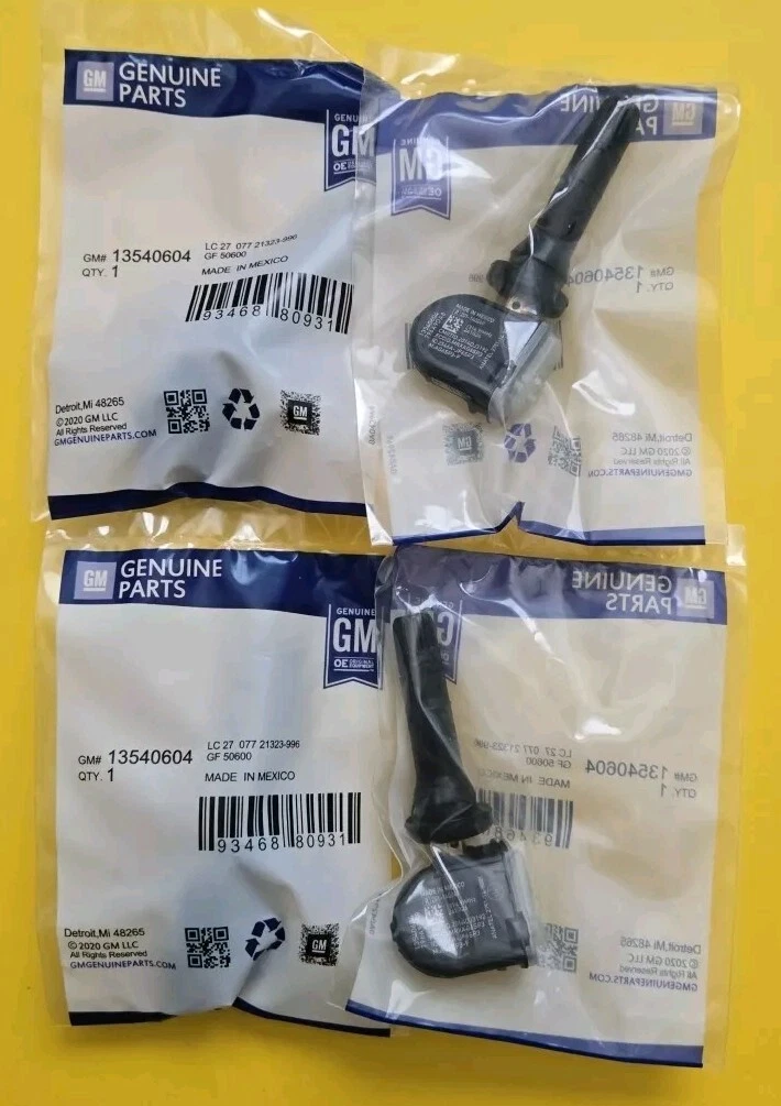 4 New OEM GM TPMS Sensors 315MHz for XL7 Set 13540604