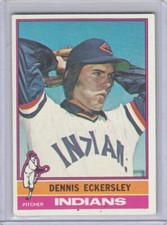 1976 Dennis Eckersley Topps Vintage ROOKIE CARD #98 - A's Indians RC Nice Shape. rookie card picture