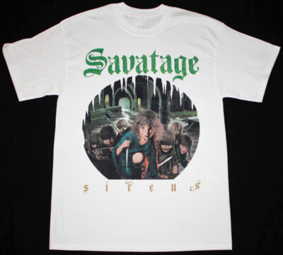 SAVATAGE SIRENS'83 PROGRESSIVE JON OLIVA Band White Men S-4XL T-Shirt NG2688