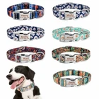 Nylon Adjustable personalized Dog Collar Boy Girl Custom Engraveg Name Id Tag SL