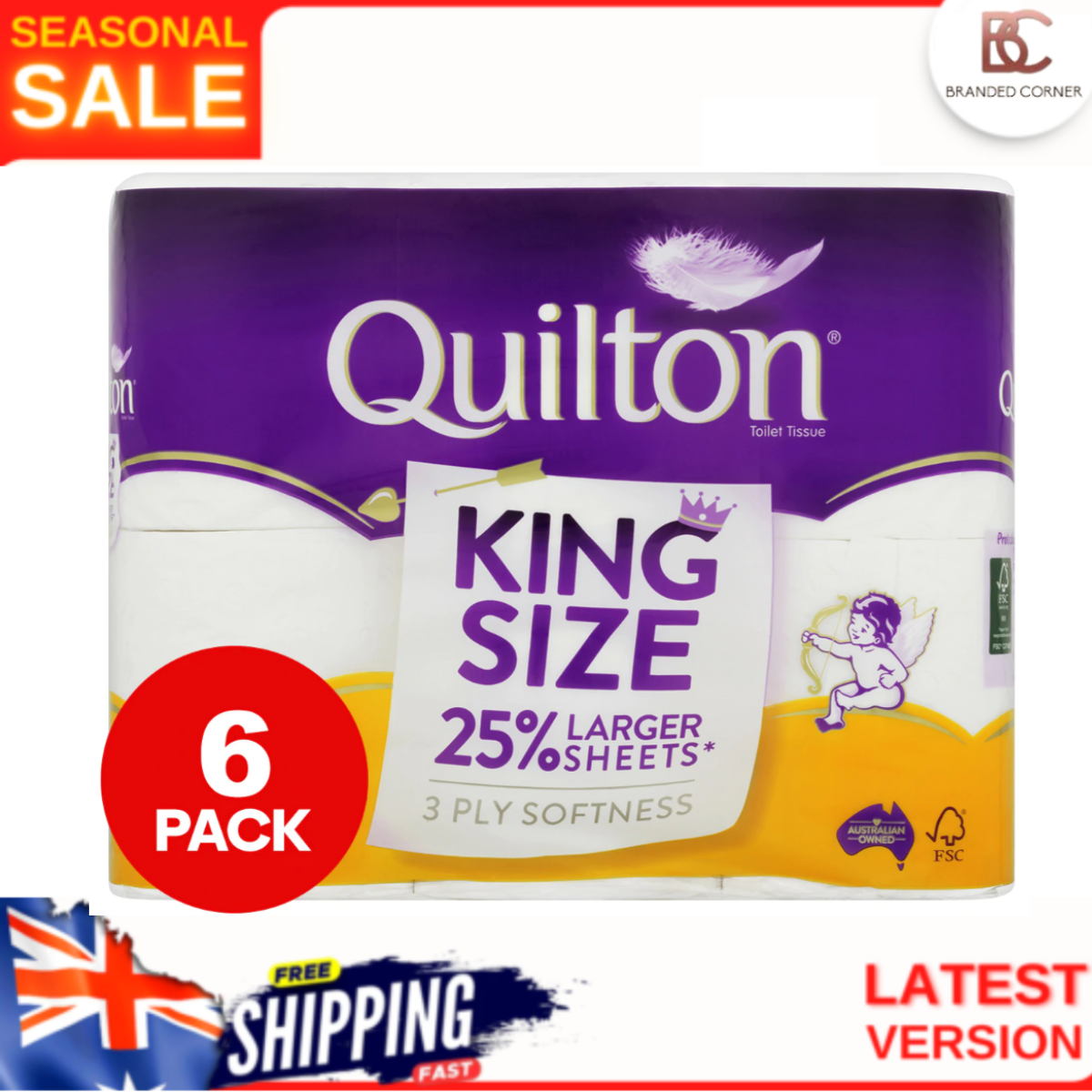 Quilton King Size Toilet Paper Rolls 6pk eBay