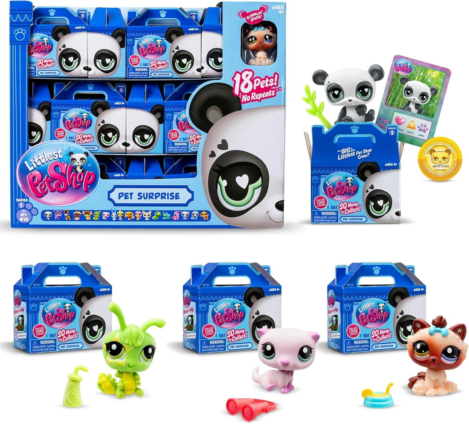 Discover LPS Generation 7: 18 Interactive Bobblehead Pets with Collector Card!