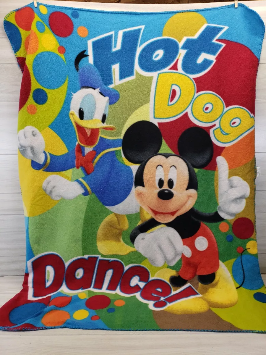 Mickey Mouse Hot Dog Dance Blanket Fleece Throw Disney Mickey Mouse Club House