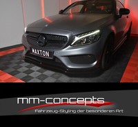 Cup Spoilerlippe Schwarz Mercedes C-Klasse W205 C205 Amg Line Spoilerschwert
