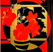  C. Milder silk screen entitled "Hybiscus." on heavy paper Hand signed 70/75