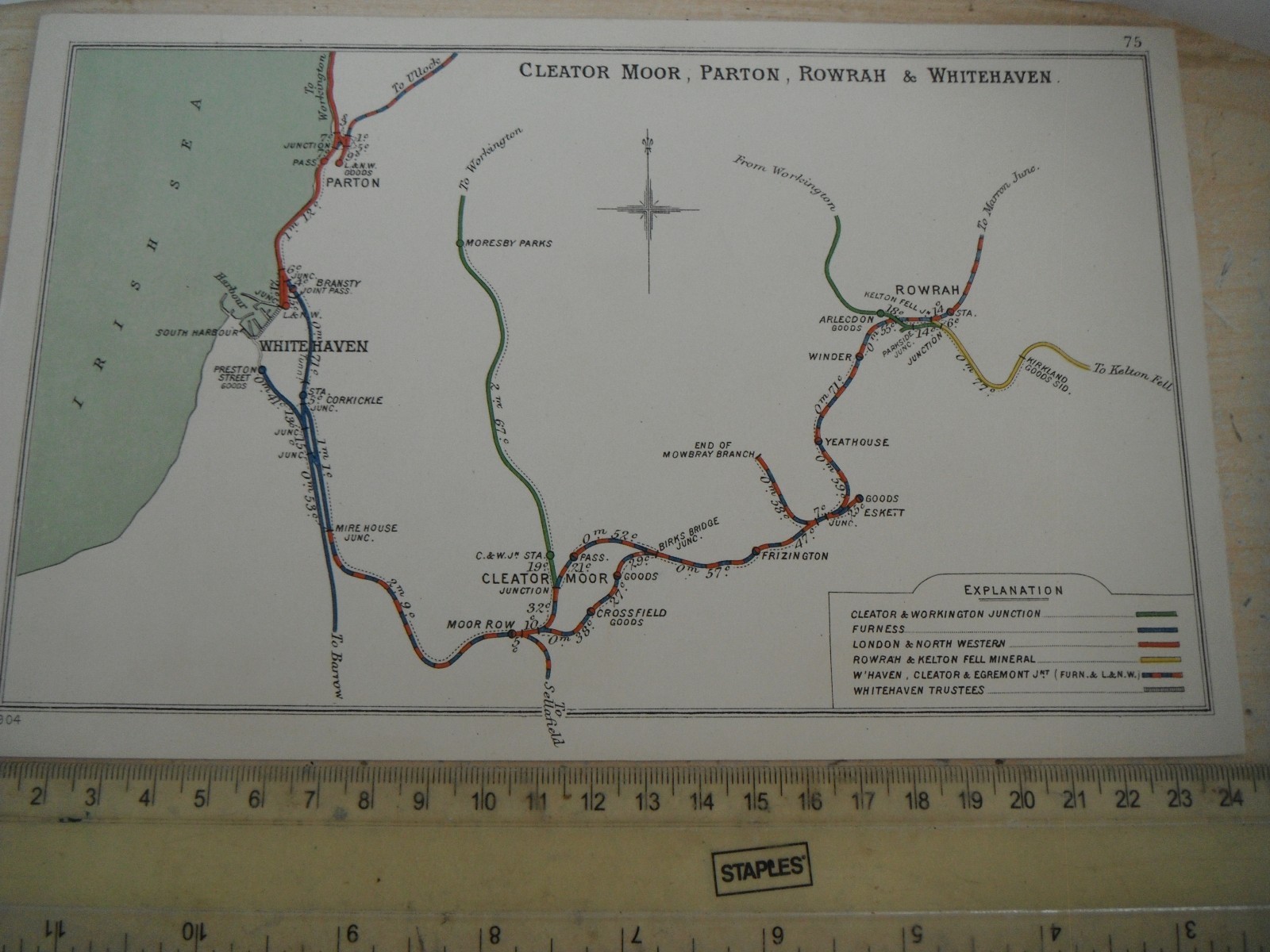 PARTON WHITEHAVEN CLEATOR MOOR ROWRAH MORESBY KIRKLAND ESKETT RAILWAY