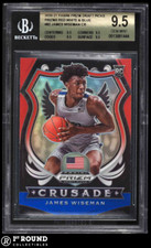 James Wiseman BGS 9.5 2020-21 Panini Prizm Draft Picks CR Red White & Blue POP 4