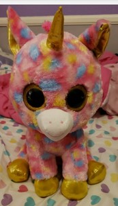 TY Beanie Boos - FANTASIA Unicorn (Glitter Eyes) (LARGE 17 inch) Rainbow Tie Dye 8421368198 | eBay