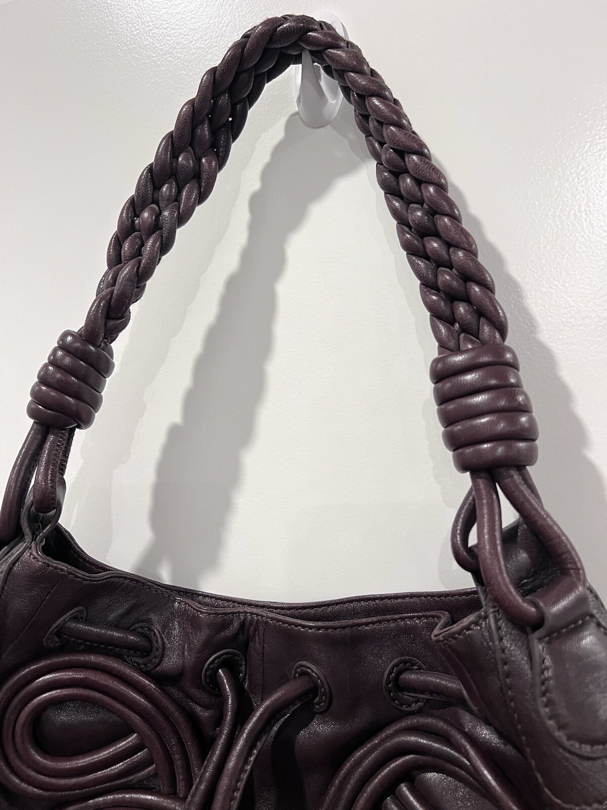 Brighton Lockheart Masterpiece Gabby Brown Leather Pretzel Hobo Shoulder Bag image 8