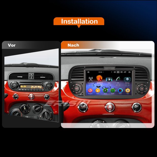 4+64GB Android 14 DAB+ Autoradio Navi CarPlay 8 Kern Wifi DSP Bluetooth Fiat 500 - Bild 3 von 24