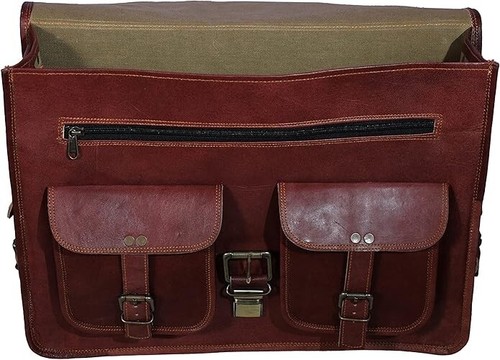 18" Handmade Real Leather Professional & Stylish Spacious for Business Briefcase - Picture 4 of 10