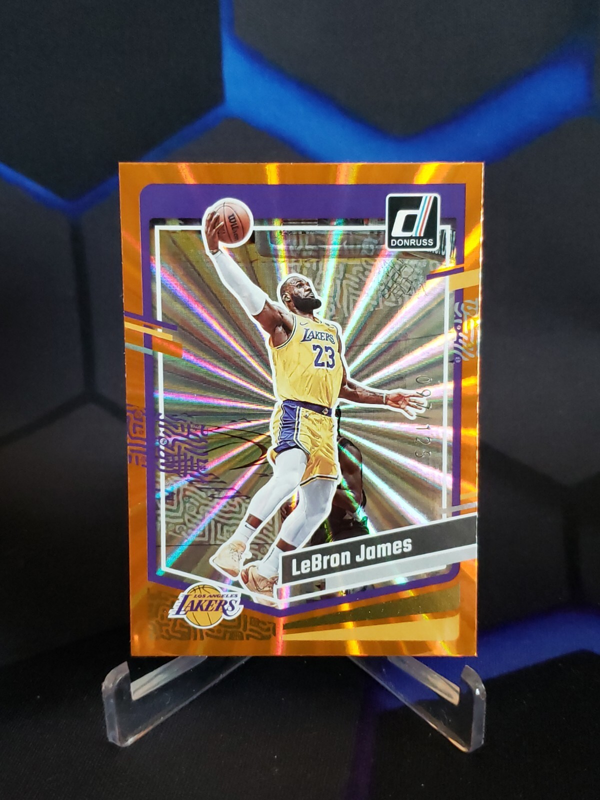 2023-24 Panini Donruss LeBron James Orange Laser Holo #2 Lakers /125