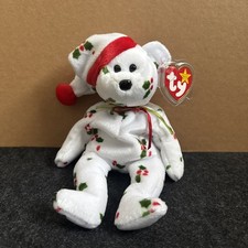 Ty Beanie Baby 1998 HOLIDAY TEDDY the Bear 8 Inch NEW MWMTs Stuffed Animal Toy