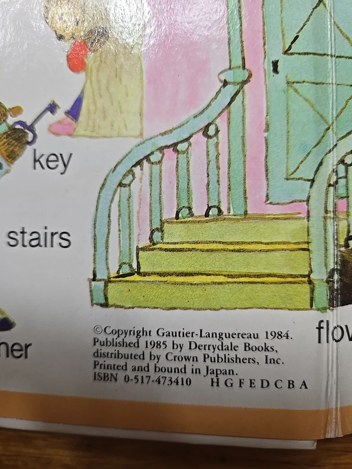 Vtg 80s Childrens Board Book "The Things In My House" Bear Family Word Book - Image 3 of 4