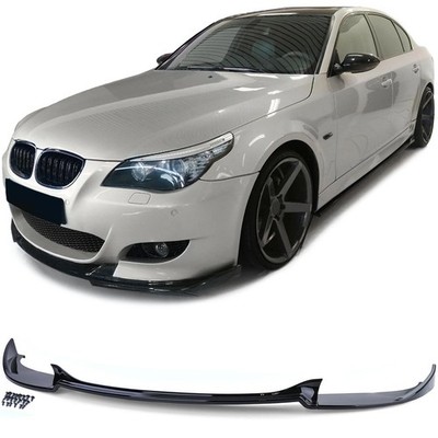 Front Spoiler Lippe Stoßstange Schwarz Glanz passt für 5er BMW E60 E61 2007-2009