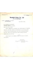 1965 Masonic Letter PA Humboldt Lodge 359 F & AM & Teutonia 367 Freemasonry