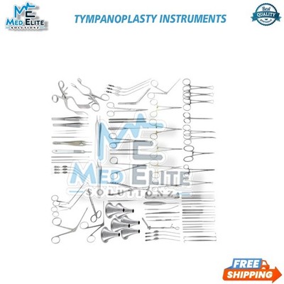 ENT Instruments 101 PCs Set of Tympanoplasty Instruments Micro Ear Surgery
