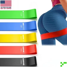 Resistance Bands Loop Set Strength Fitness Leg Exercise Yoga Workout Pull Up