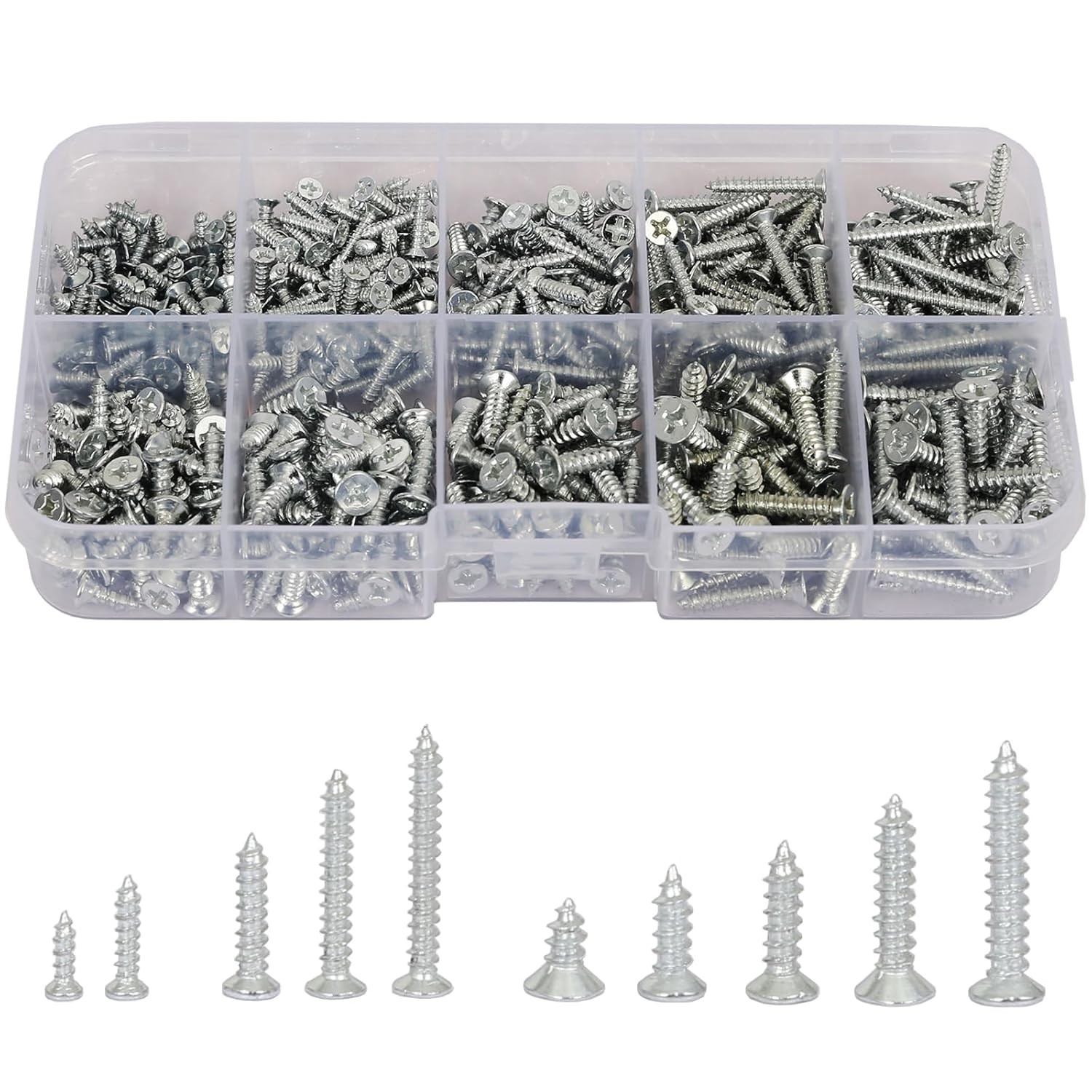 Self Tapping Small Screws For Wood, 535pcs M2 M2.5 M3 Small Wood Screws Assortm