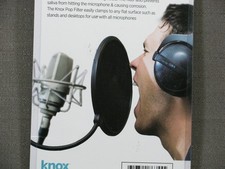 Knox Gear Pop Filter for Broadcasting and Recording Microphone Black, Brand New