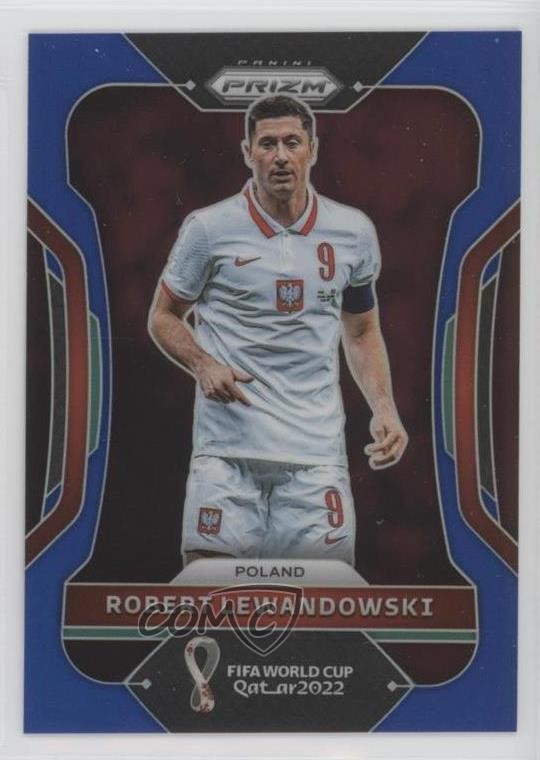 2022 Panini Prizm World Cup Qatar Blue 207/299 Robert Lewandowski #170 n0c