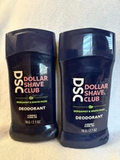 NEW Dollar Shave Club DSC Bergamot White Musk Deodorant Lot Of 2 Aluminum Free